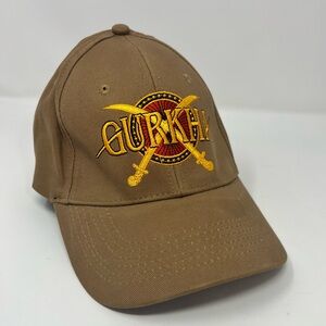 Gurkha World's Best Cigar Tan Trucker Hat Baseball Cap Embroidered Front Stretch